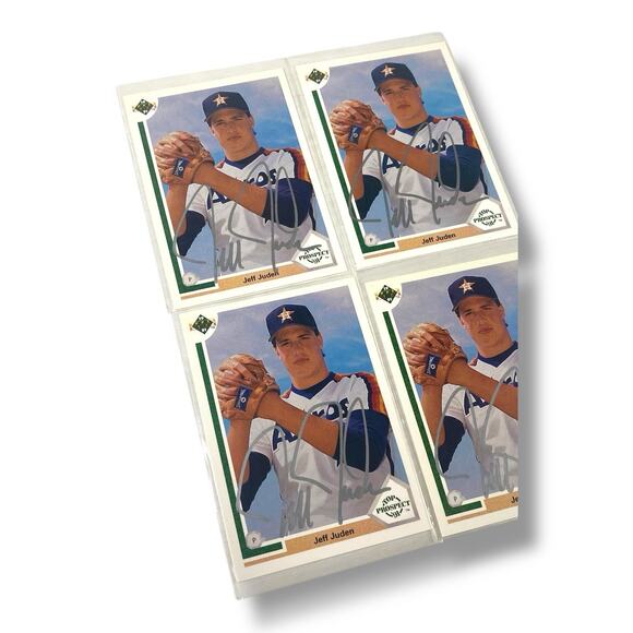 Jeff Juden Autographed 1991 Upper Deck Rookie Baseball Card lot of 4 - Picture 2 of 4